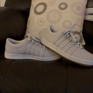 Womens KSwiss light grey leather sneakers